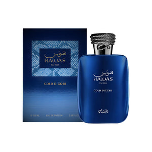 Rasasi Hawas Gold Digger EDP 100ml men's perfume bottle