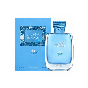 Rasasi Hawas Ice Freeze Eau de Parfum 100ml bottle with original box